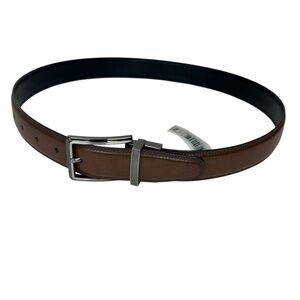 Perry Ellis Brown Bonded Leather Belt Size 30 New With Tag